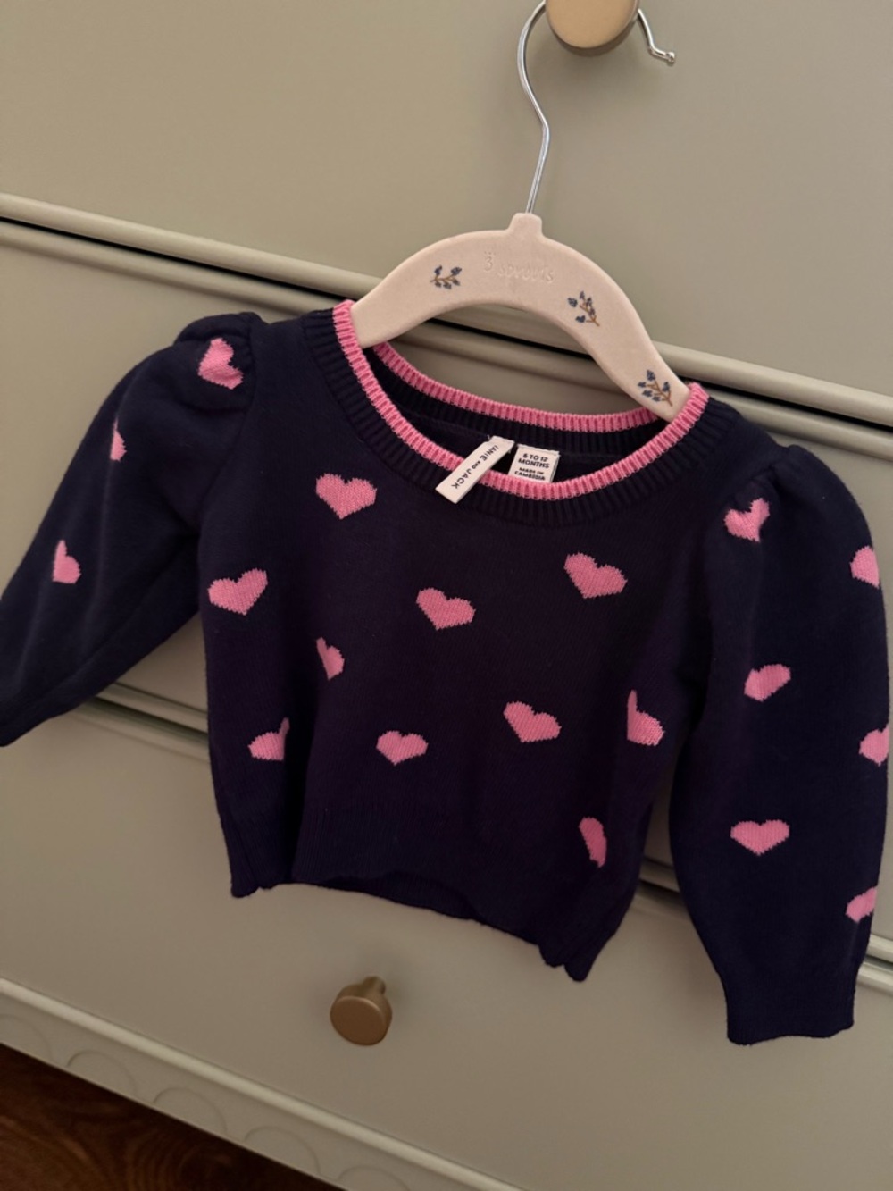 Janie and Jack sweater and pants set baby girl size 6-2 months new with tags